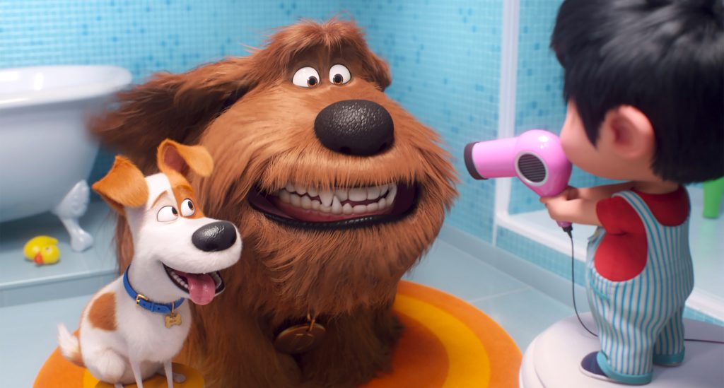 Max, voiced by Patton Oswalt, Duke, voiced by Eric Stonestreet, and Liam, voiced by Henry Lynch, appear in the animated movie "The Secret Life of Pets 2". Photo: Universal/CNS.