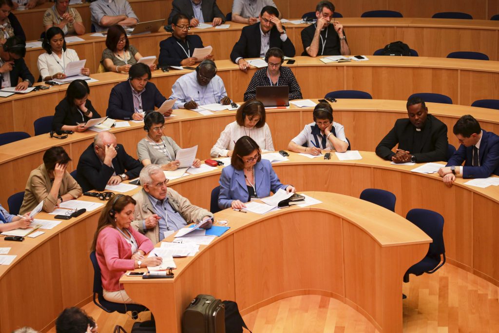 Participants attend a meeting sponsored by the Vatican's Dicastery for Laity, Family and Life in Rome on 13 June 2019. The dicastery brought together representatives of lay movements and associations to review child protection policies. Photo: Dicastery for Laity, Family and Life/CNS.