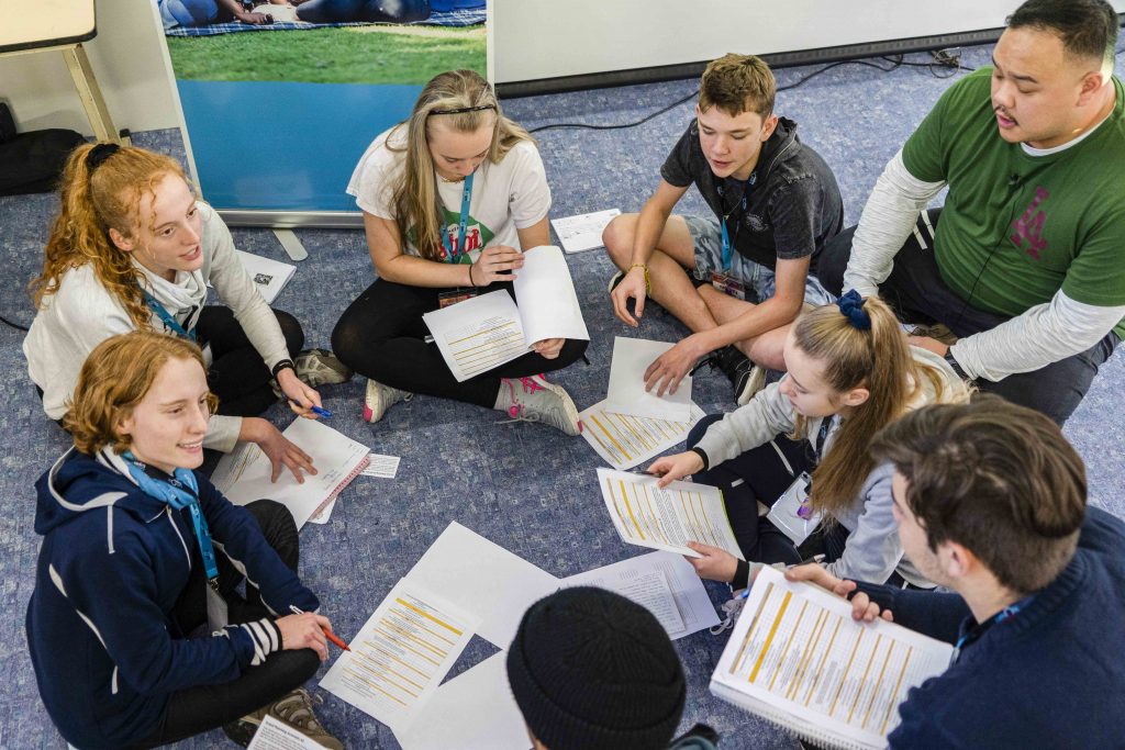 Masterclass participants take part in group discussions during a talk headed by Clarence Goh titled “BTS of a Youth Group”. Photo: Josh Low.