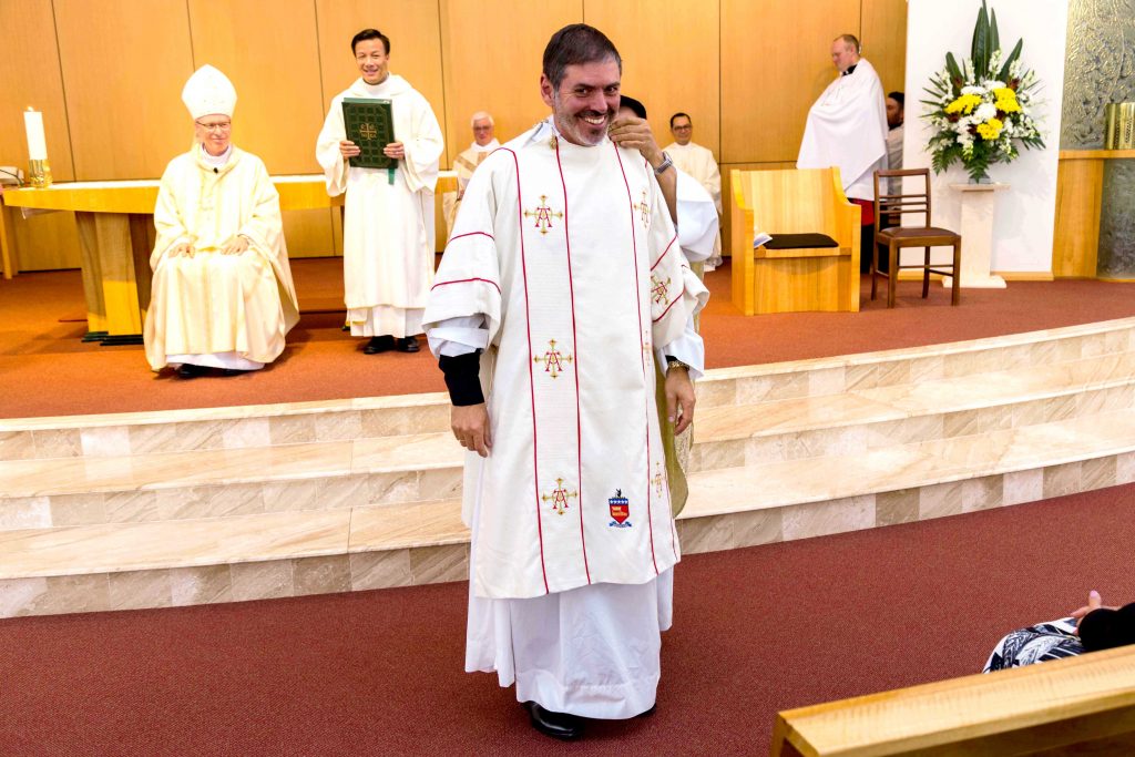 Dcn Mark Rucci, pictured at his Ordination to the Diaconate in October 2017 at Applecross Parish, will be Ordained to Priesthood on 16 August 2019. Photo: Jamie O’Brien.
