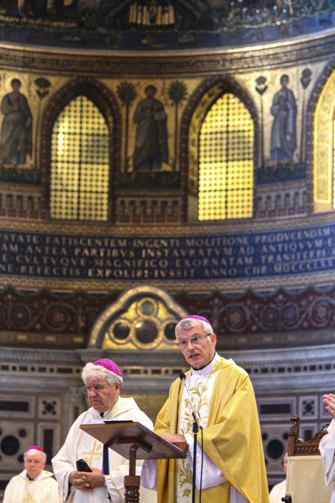 Archbishop Costelloe spoke about the challenges faced by the Church today during his homily at Mass for the Feast of the Most Sacred Heart of Jesus at the St Basilica of St John Lateran in Rome. Photo: Supplied.