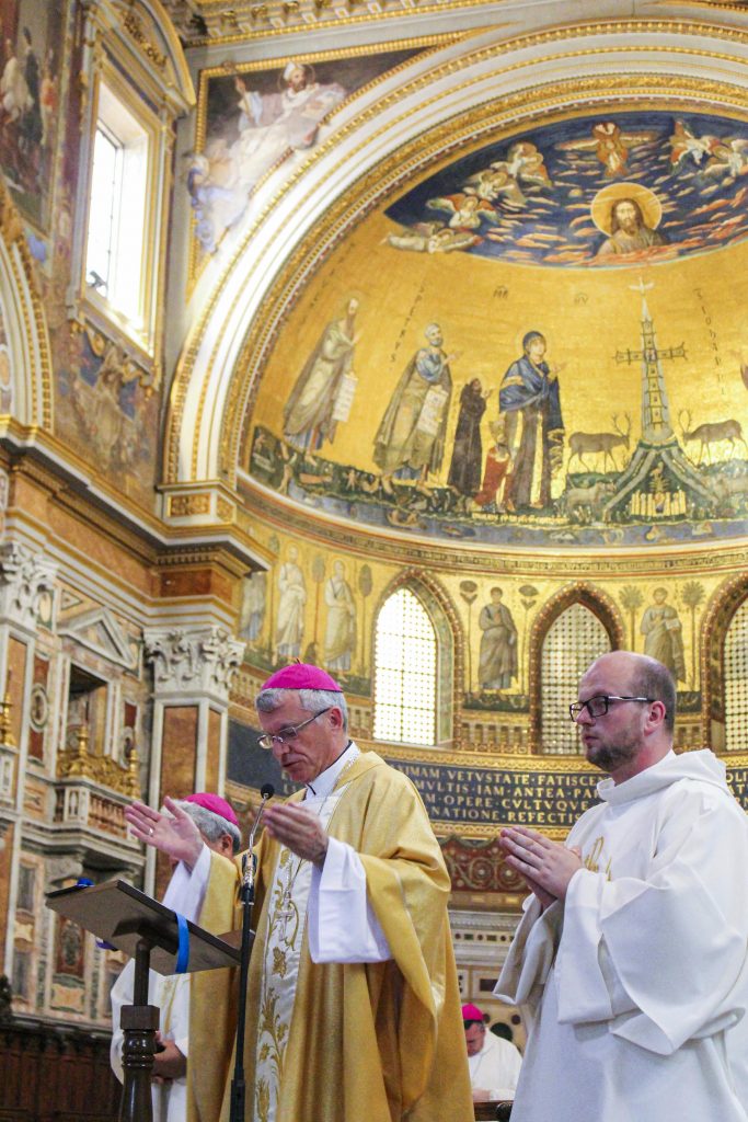 Archbishop Costelloe said that his hope is for the Church today to be given the courage as well as open hearts and minds during Mass for the Feast of the Most Sacred Heart of Jesus at the St Basilica of St John Lateran in Rome. Photo: Supplied.