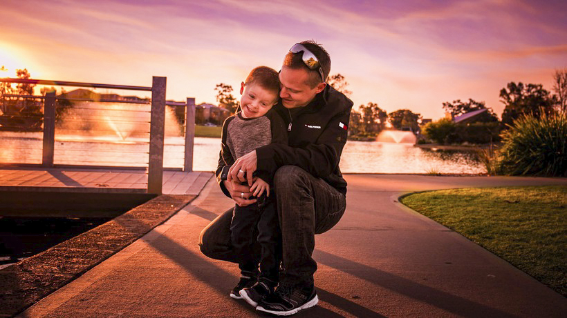 Perth father Daniel Delgado has won the 2019 St John of God Raphael Services’ “Healthy Men, Healthy Minds” photo competition. Photo: Supplied.