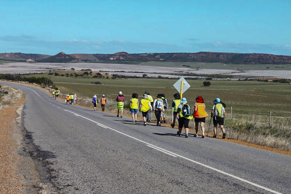 Pilgrims make their way down the Camino San Francisco, exploring both the natural and built heritage of WA. Photo: Supplied.