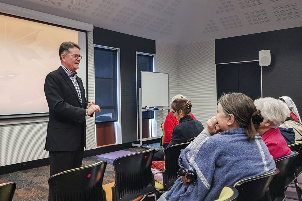 Fr Leonard Leonard presents “We need all the help we can get: a sane approach to Mary and the Saints” on Wednesday 14 August at Newman Siena Centre, Doubleview. Photo: Eric Martin.