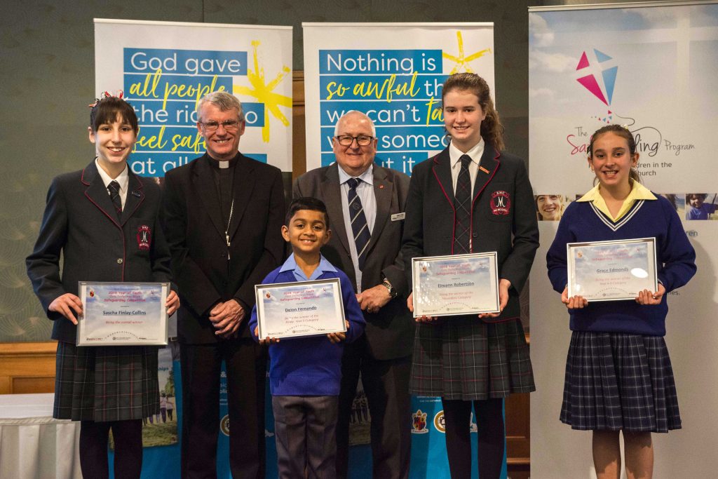 Last year’s competition winners for the 2018 Child Protection Breakfast competition receiving their prizes during the 2018 Child Protection Breakfast at Duxton Hotel on 4 September 2018. Photo: Josh Low.