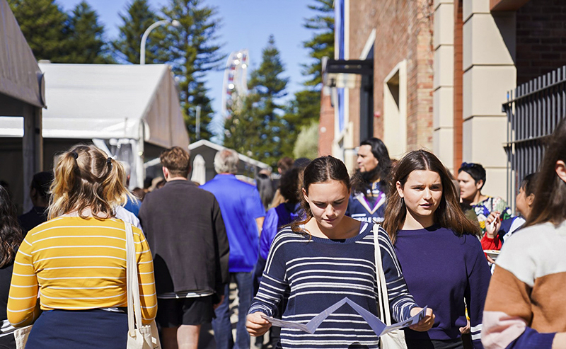 A record number of people packed The University of Notre Dame’s Fremantle Campus on Sunday 11 August for the University’s annual Open Day event. Photo: Supplied.