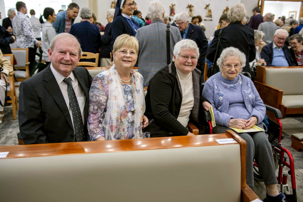 More than 300 guests filled the chapel to capacity to witness the dedication and consecration of the newly built chapel and altar, marking the completion of the rebuilding project and the official opening of the Glendalough Home. Photo: Eric Martin.