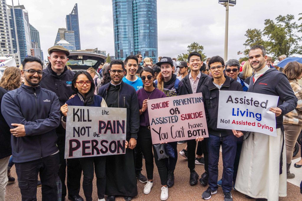 More than 1000 attendees attended the rally outside Parliament House. Photo: Josh Low.
