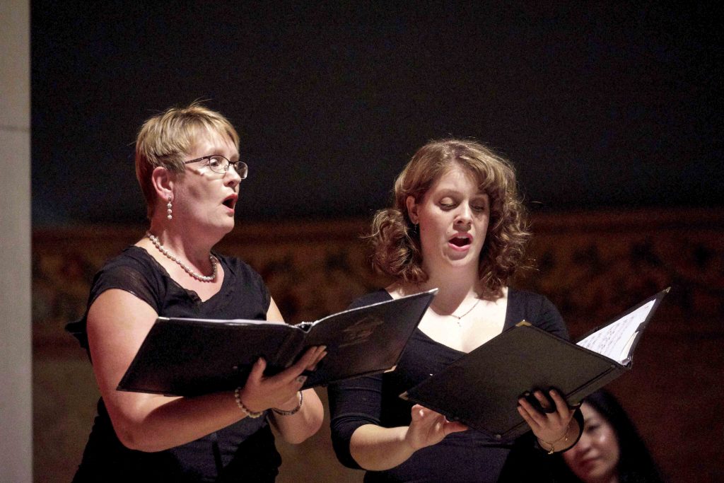 Soloists Emma Oorschot and Catherine Campbell led in the Ave Maria recital held at St Marys Cathedral on Sunday 8 September from 2:15pm. Photo: Jacinta Jakovcevic.