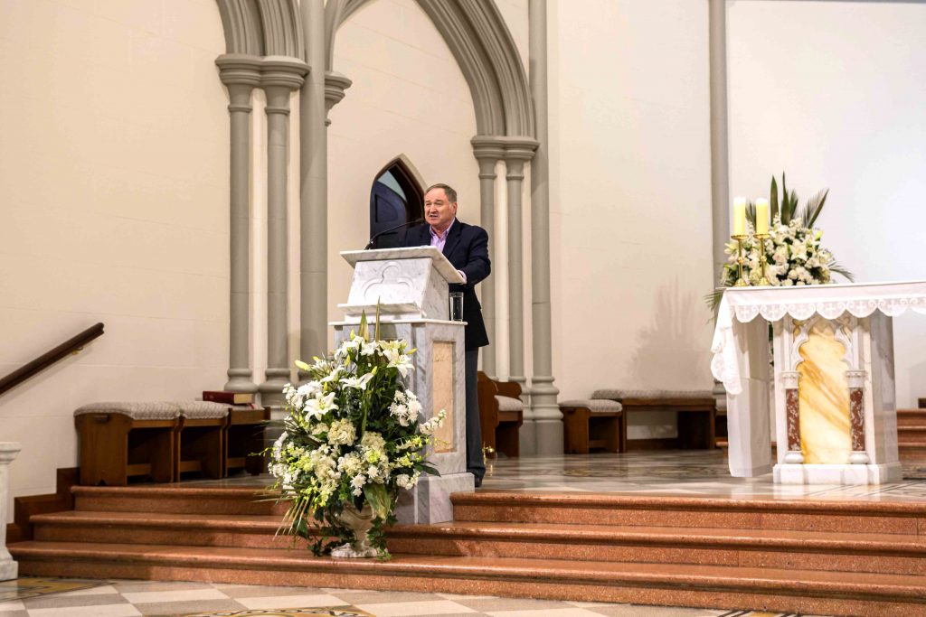 Mr Alan Ames stresses humility, obedience and genuine veneration of the Sacraments as the path to true healing. Photo: Eric Martin.