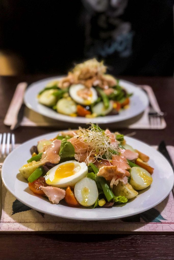 French salmon nicoise salad. Photo: Matthew Lau.