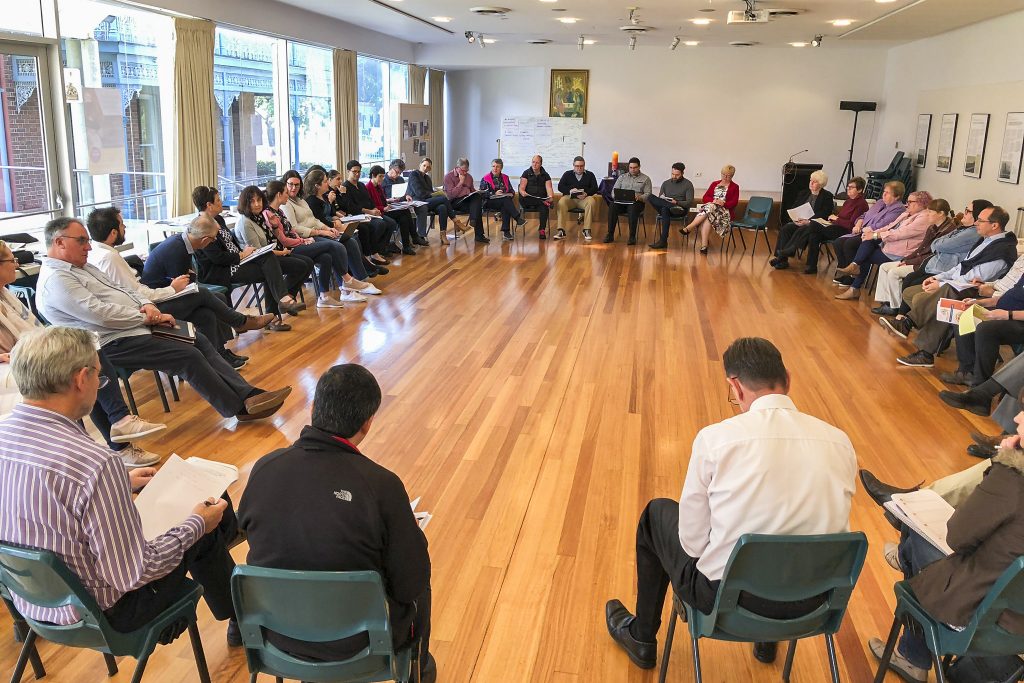 Plenary Council Coordinators from across Australia gathered in May to discuss the next phase of the Plenary Council process. Six West Australians, together with some 70 people from across the country – including a dozen bishops – will serve on the six Discernment and Writing Groups that will help the Plenary Council build towards its first session in October 2020. Photo: Jamie O’Brien.