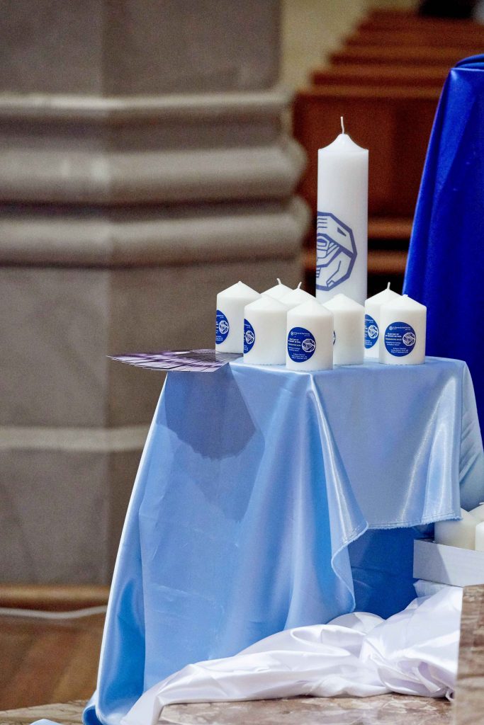 The memorial candles presented to CEO Susan Rooney and Regional Presidents on behalf of the Society. Photo: Ron Tan.