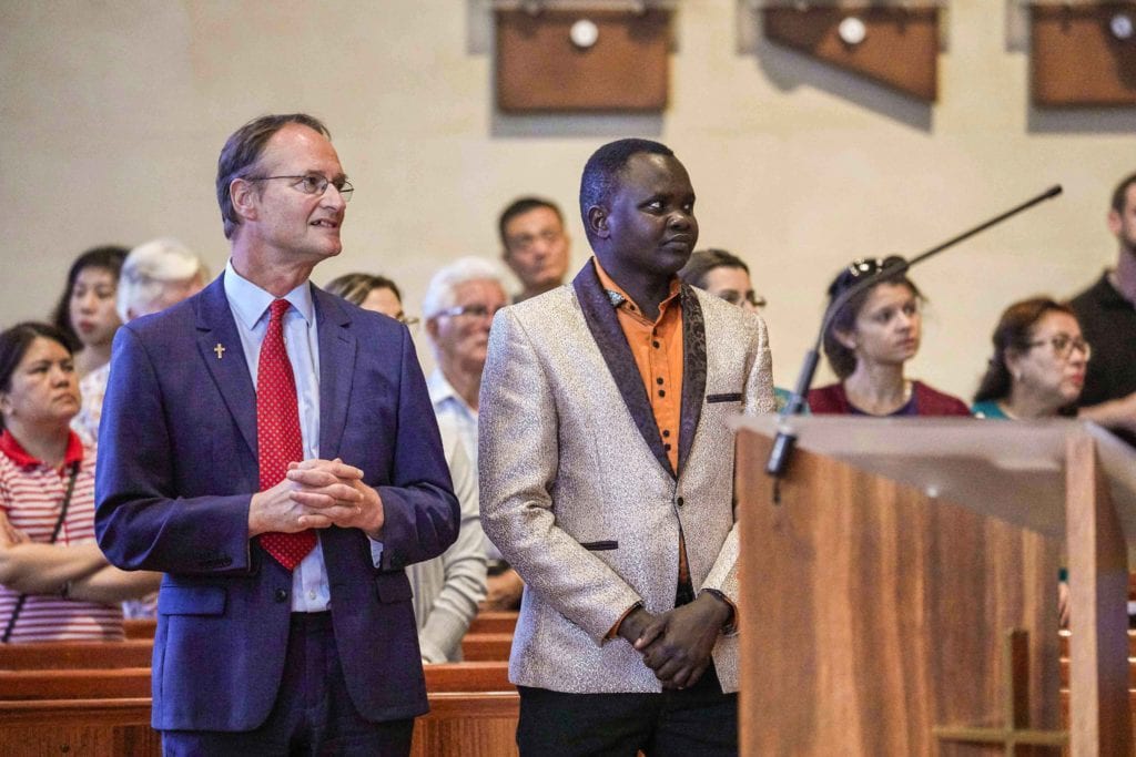 WACMRO Director Deacon Gregory Lowe urged the Catholic community to embrace and dialogue on the topic of cultural differences, rather than fear it at the Cultural Diversity Mass on 26 October at St Marys Cathedral. Photo: Ron Tan.