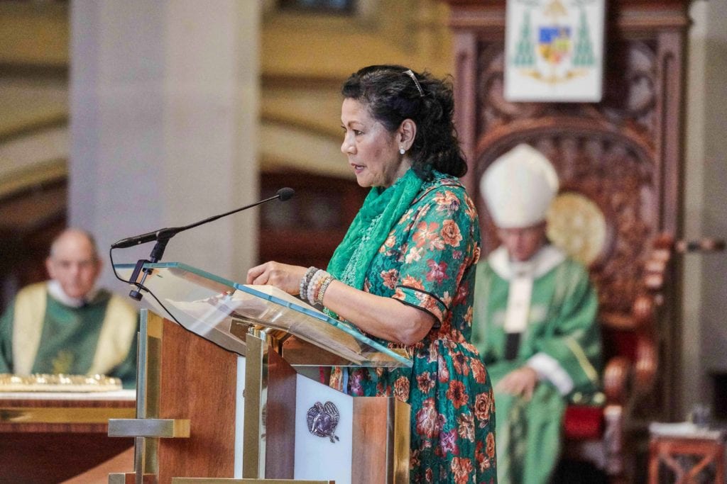 The congregation dressed in their traditional wear at the Cultural Diversity Mass on 26 October at St Marys Cathedral. Photo: Ron Tan.