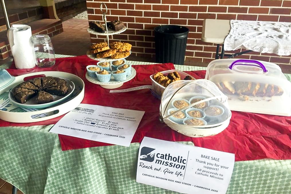With an intention to raise $3,500, Secondary Teacher Mandy Hayward organised bake sales at her local Parish, The University of Notre Dame and the school she works for. Photo: Supplied.
